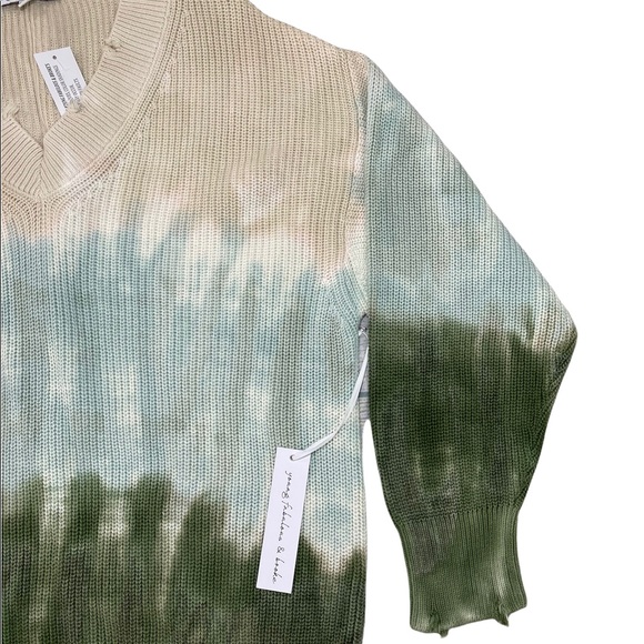 Young Fabulous & Broke Sweater Tie Dye Oversized Cotton Knit Tunic Medium NEW - Picture 10 of 16